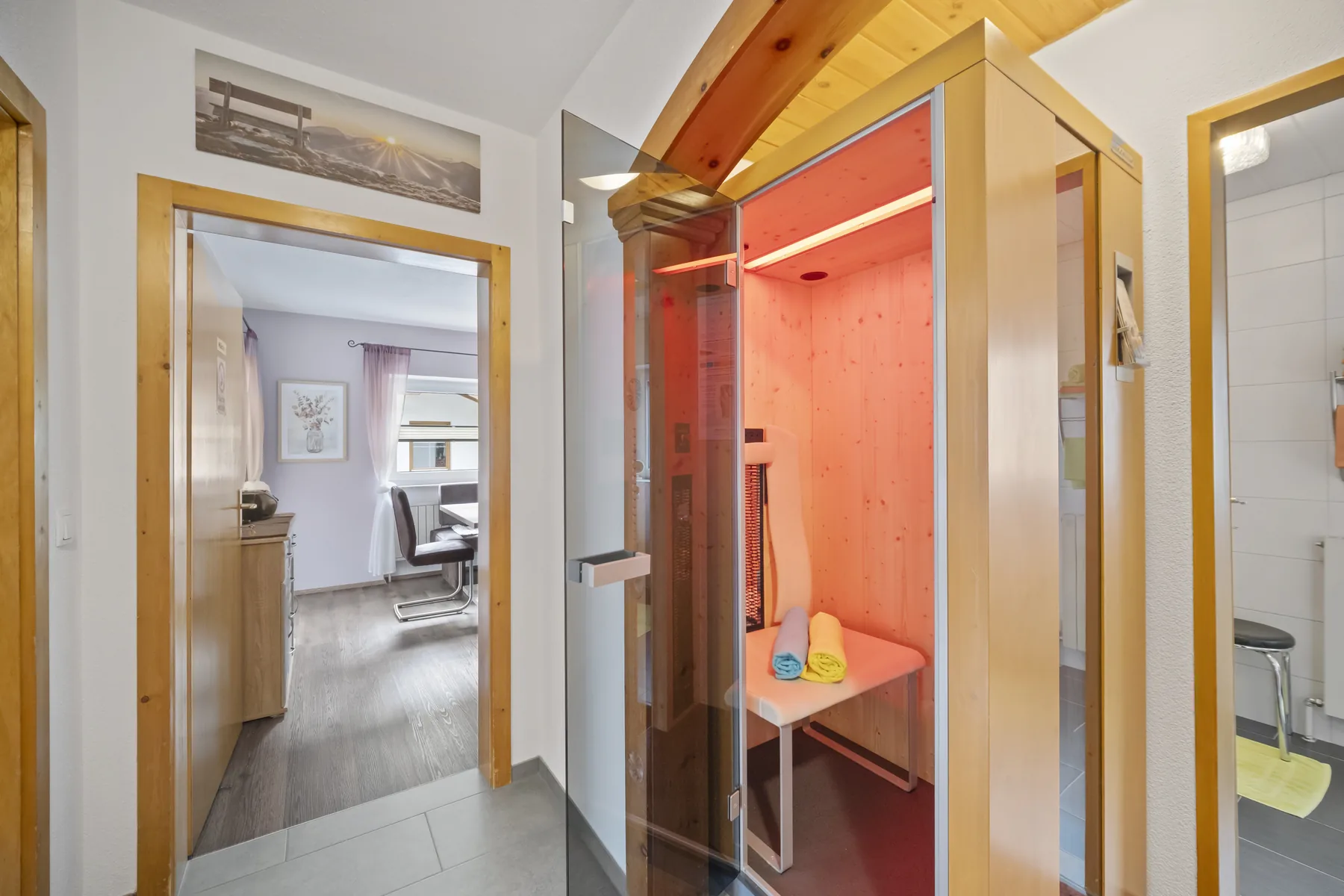 Infrarotkabine in der Ferienwohnung Haus Roswitha